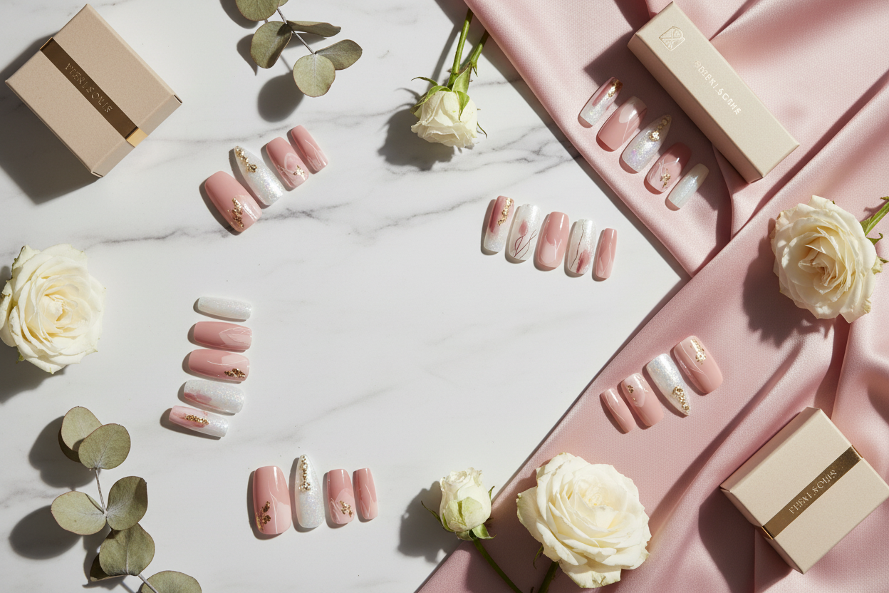 Luxe Nails by V Hero Banner with Logo